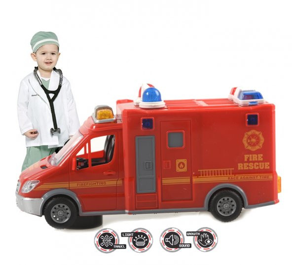 Gerçekçi Tasarım, Full Fonksiyon Sesli-Işıklı İtfaiye - 4