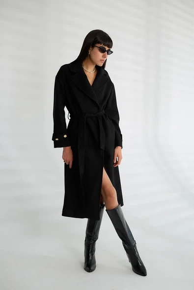 KADIN GOLD DÜGMELİ KABAN ürün görseli 1