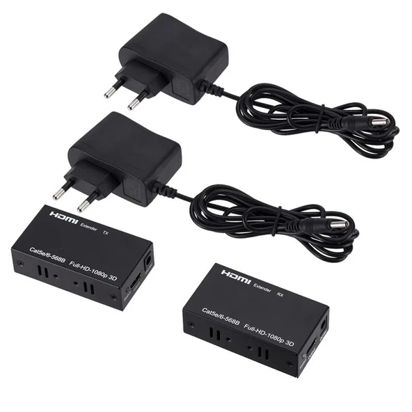 Senseı 60 Metre 1080p Hd-60 Hdtv Extender Expansıon Cat5/cat6 Hdmı - Resim 3