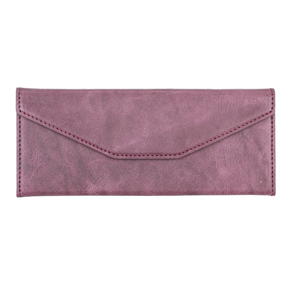 Smart Glass Deri Gözlük Kılıfı TN6 Mor - Resim 4