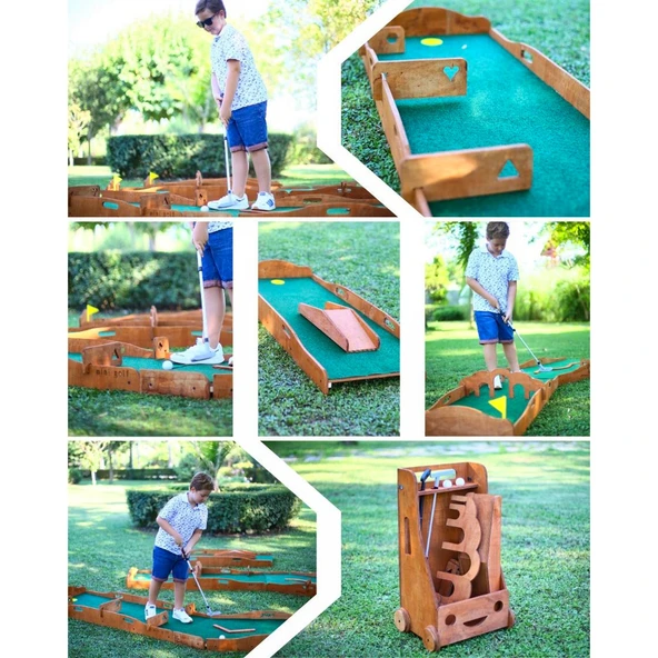 MANDU Ahşap Çocuk Mini Golf Seti - Resim 3
