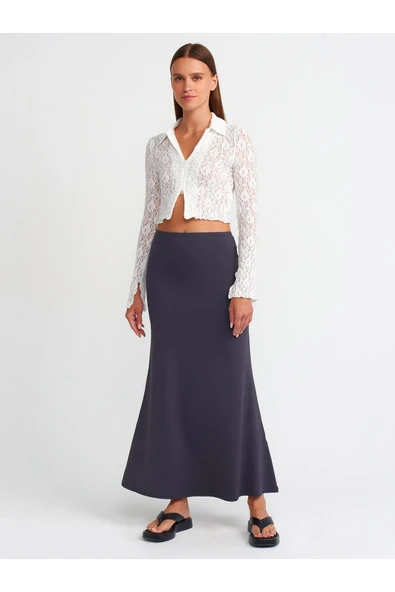 80362 DİLVİN YÜKSEK BEL UZUN ETEK ürün görseli 1