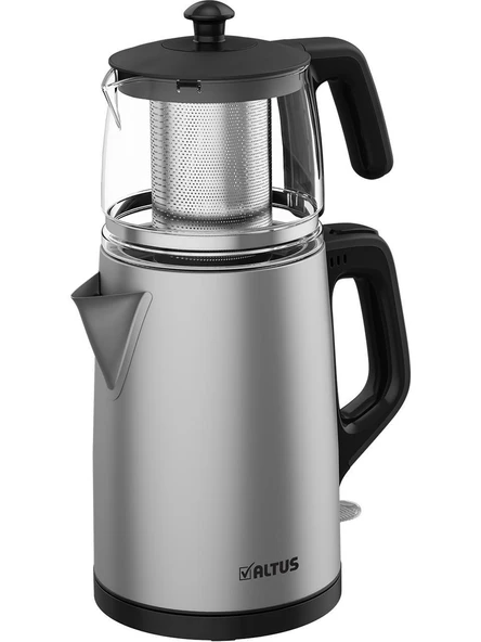 Çay Makinesi İnox Gövde Cam Demlik Al Tus ve Schafer Kahve Makinesi - Resim 2