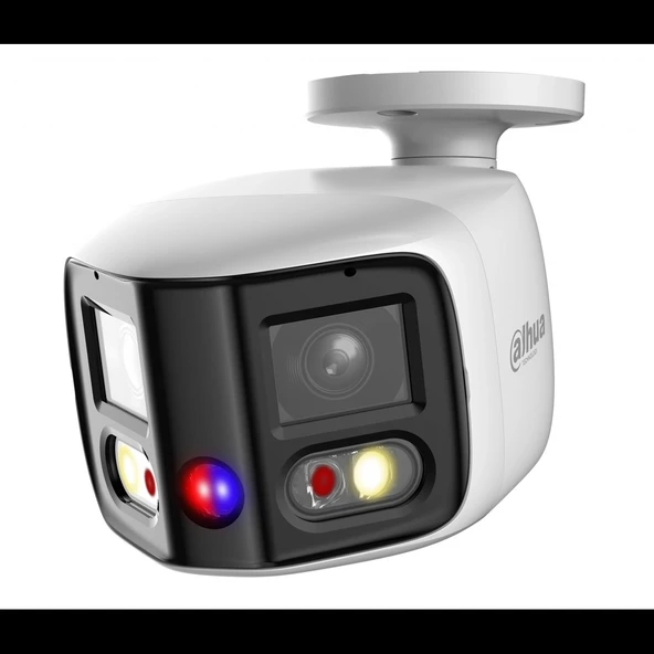 Dahua  Ipc-pfw3849s-a180-as-pv, 2x4mpix, 2,8mm Lens,h265+, 25mt Gece Görüşü, Ip67, Dahili Mikrofon, Tioc Duo Süper Geniş ürün görseli