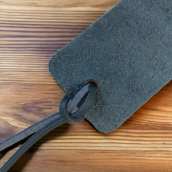 Deri Kitap Ayracı, Mavi - Resim 2