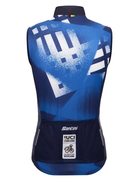Santini UCI CYCLING WORLD CHAMPIONSHIPS Özel Seri Erkek Rüzgarlık Yelek RE54575CCITY3WCG - Resim 3