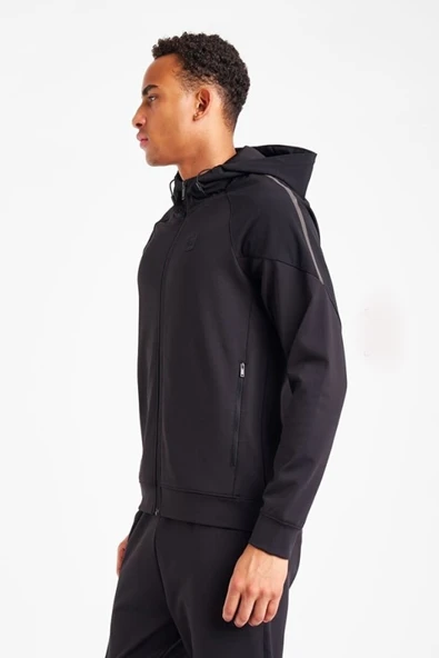 Lescon 25N-1117 Erkek Fermuarlı Kapüşonlu Sweatshirt - Resim 2