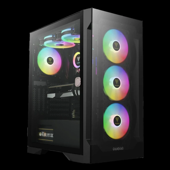 Gamdıas Talos E2 Elite, 850w, 80+ Bronze, Tempered Glass, Argb, Atx Gamıng Kasa