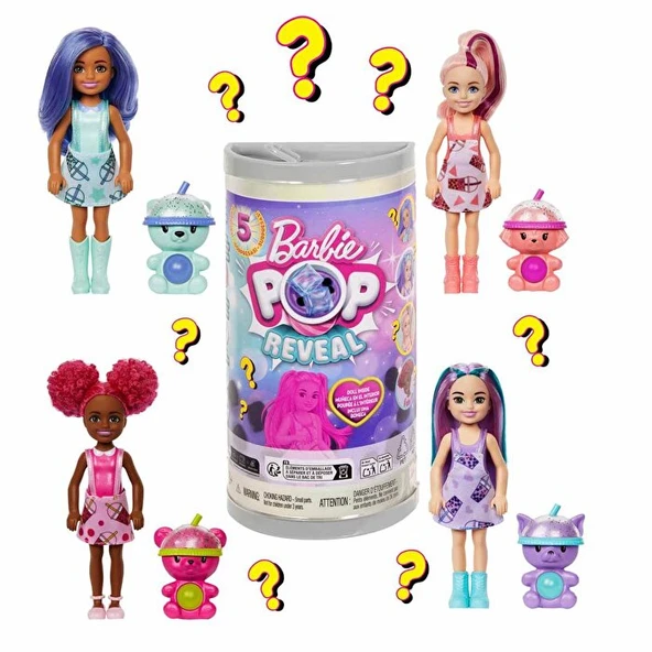 Barbie Pop Reveal Bubble Tea Serisi Chelsea Bebekleri Sürpriz Paket HRK63 ürün görseli