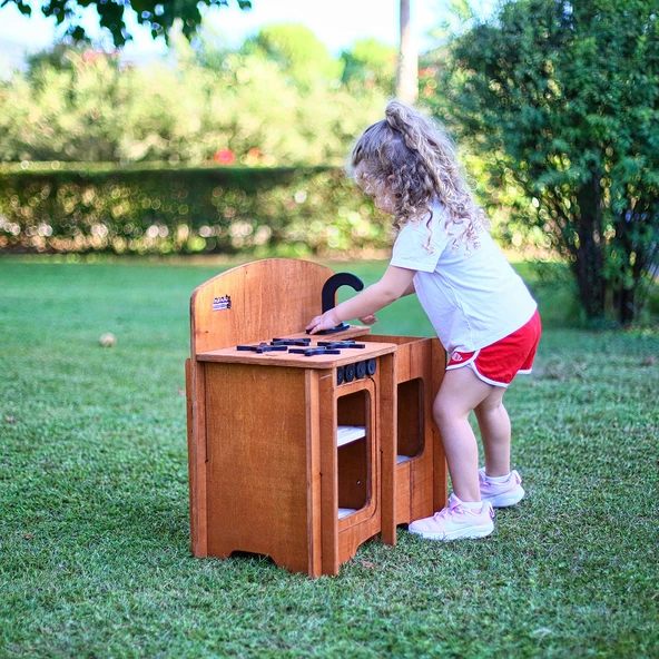 MANDU Ahşap Çocuk Dış Mekan Mutfak - Resim 4