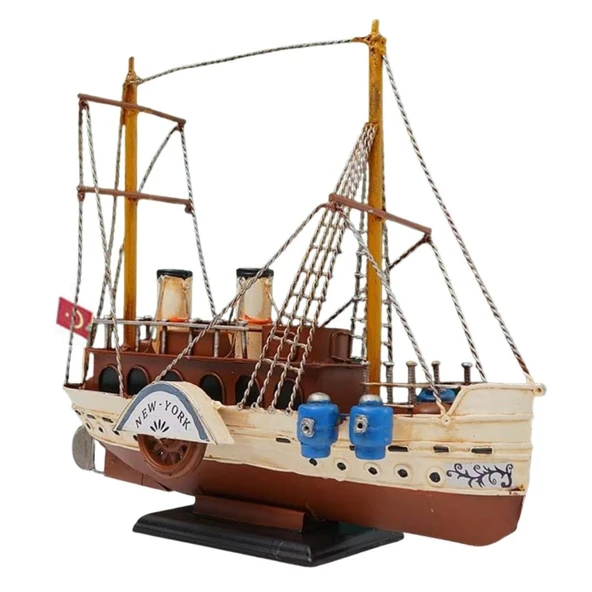 Dekoratif Retro Metal Yolcu Gemisi Vintage 31cm No.3 ürün görseli