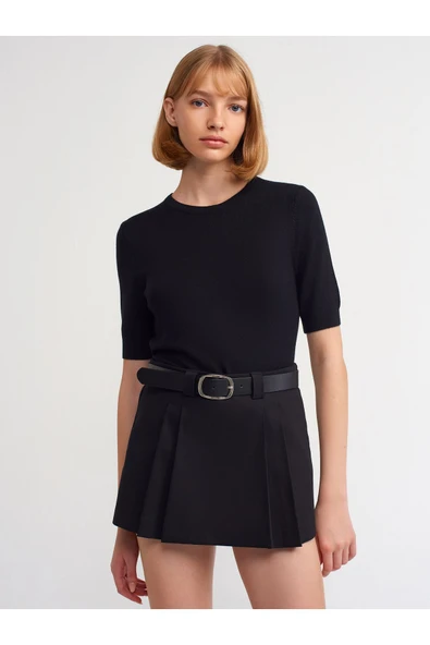 10426 DİLVİN KAZAK BİSİKLET YAKA ARKASI DÜĞMELİ KISA - Resim 5