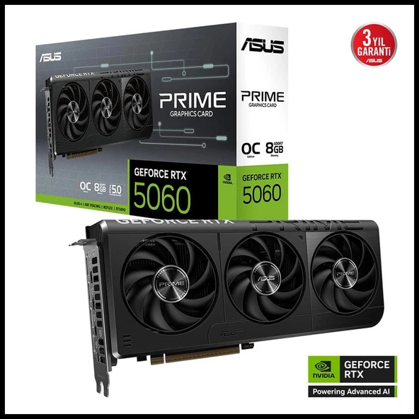 Asus Prıme-rtx5060-o8g, 8gb, 128bit, Gddr7, 1xhdmı, 3xdp Gamıng Ekran Kartı ürün görseli