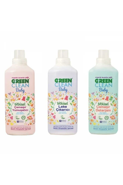 U Green Clean Baby Leke Çıkarıcı, Çamaşır Yumuşatıcısı ve Deterjanı 1 L ürün görseli