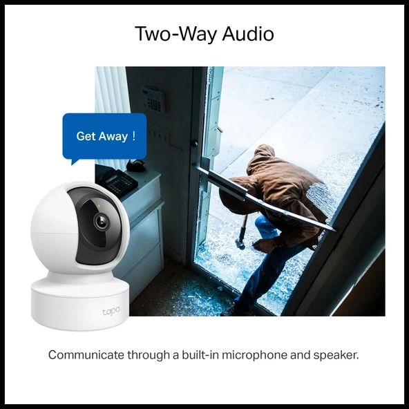 Tp-lınk Tapo C212, 3,0mpix, İç Ve Dış Mekan,  Wifi-ethernet, 9mt. Gece Görüşü, 360 Dönüş, Dikey Ve Yatay Hareket, İki Yö - Resim 5