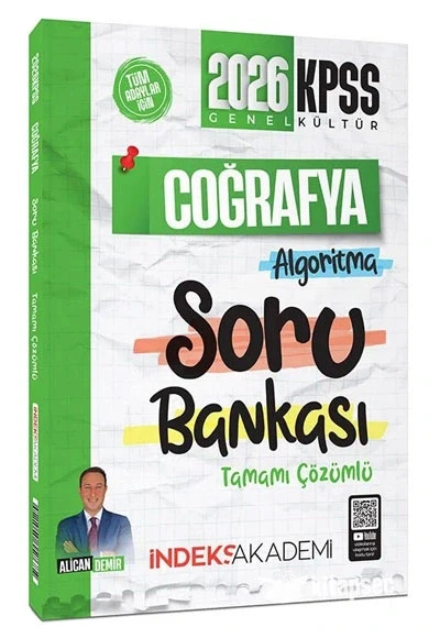 Kpss Gk Coğrafya Algoritma Çözümlü Soru Bankası İndeks akademi ürün görseli 1