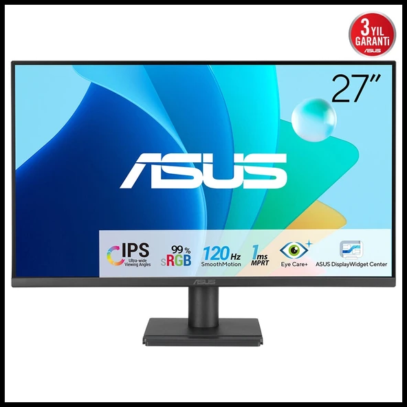 Asus Va279hg 27" 1ms, 120hz, Full Hd, Hdmı, Vga, Ips Led, Çerçevesiz Tasarım, Düşük Mavi Işık, Freesync Kurumsal Monitör ürün görseli