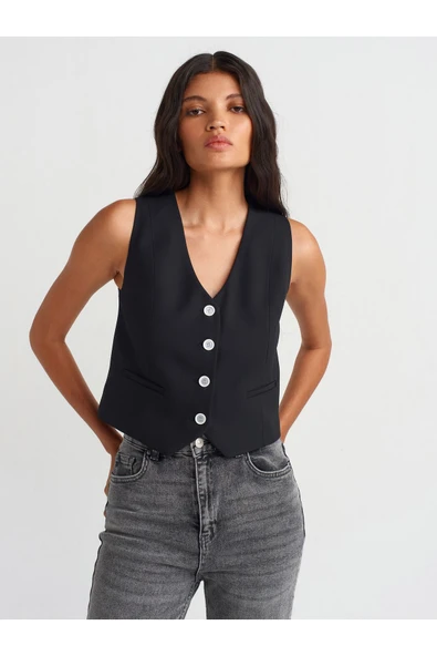 60560 DİLVİN KISA ÖZEL DİKİM YELEK - Resim 6