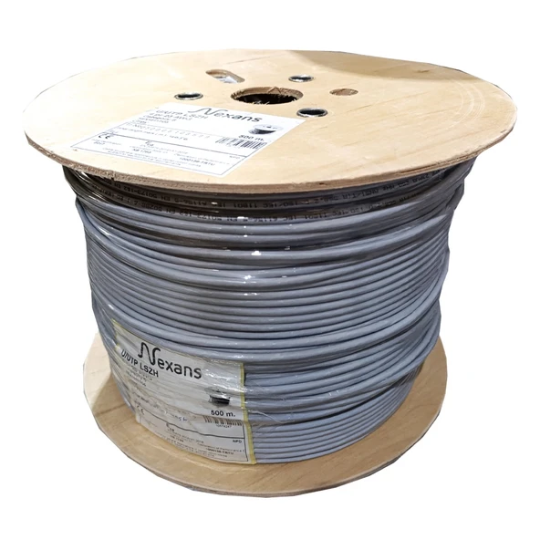 Nexans Nex1611to5, Gri, Cat6, 500m, 23awg (0,58mm), Utp, %100 Bakır, Lszh Halogen Free, Makara, Kablo - Resim 2