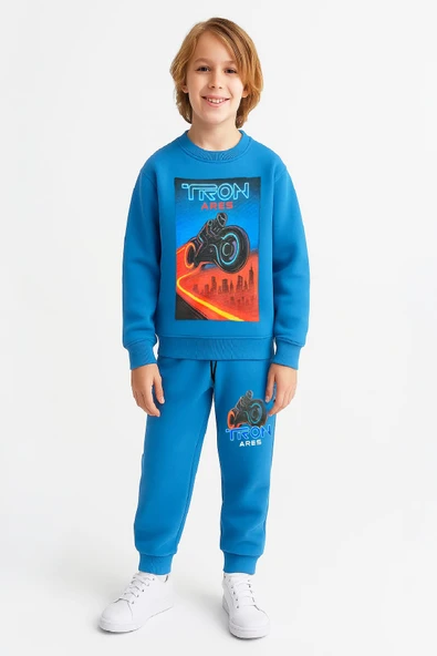 Erkek Çocuk 3 İplik Şardonlu Alt-Üst Takım Görsel Baskılı 3-10 Yaş 12408 - Resim 4