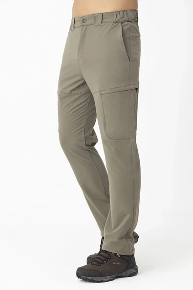 Crozwise Outdoor Dar Paça Erkek Alt Eşofman Bej 2240-02 - Resim 2