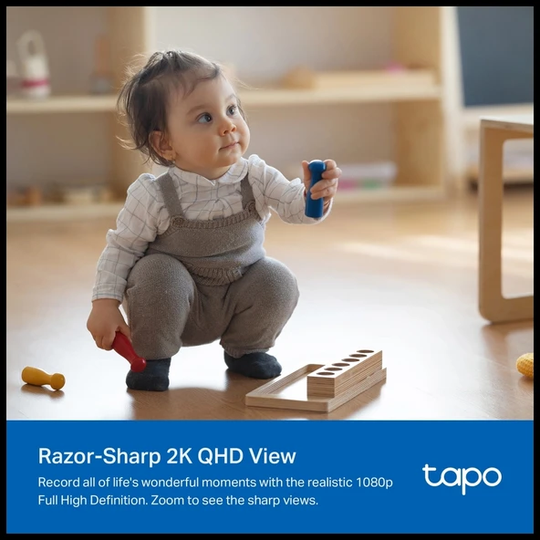 Tp-lınk Tapo C222, 4,0mpix, İç Ve Dış Mekan, Wifi-ethernet, 12mt. Gece Görüşü, 360 Dönüş, Dikey Ve Yatay Hareket, İki Yö - Resim 3