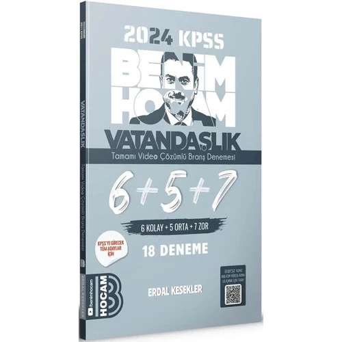 Kpss 2025 Vatandaşlık 18 Deneme Benim Hocam ürün görseli 1