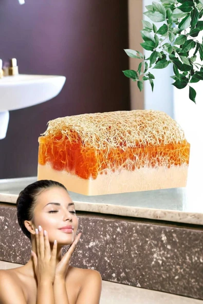 5'li Yüz Temizleme Kabak Lifli Keçi Sütü Ballı Sabun Masaj Sıkılaştırma Ruşur Taşı - Resim 6