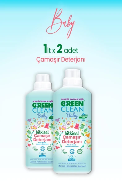 U Green Clean Baby Çamaşır Deterjanı 1 L x 2 Adet ürün görseli