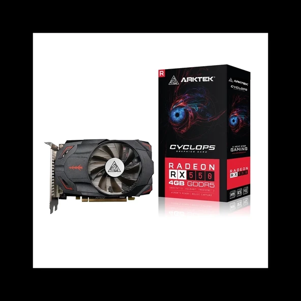 Arktek Cyclops, Akr550d5s4gh1, Rx550, 4gb, Gddr5, 128bıt, 1xdvı, 1xhdmı, 1xdp Gamıng Ekran Kartı ürün görseli