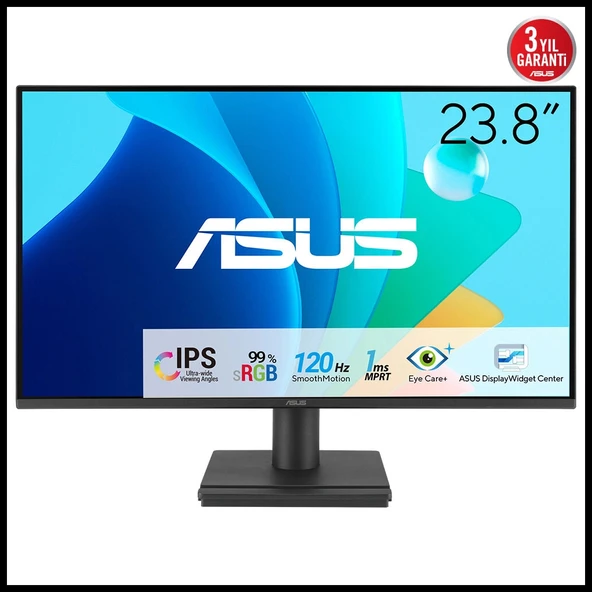 Asus Va249hg 23,8" 1ms, 120hz, Full Hd, Hdmı, Vga, Ips Led, Çerçevesiz Tasarım, Düşük Mavi Işık, Freesync Kurumsal Monit ürün görseli