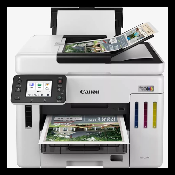 Canon Maxıfy Gx7140, Renkli, Mürekkep Mega Tanklı, Yazıcı, Tarayıcı, Wifi, Lan, Duplex, Orijinal Mürekkep - Resim 4