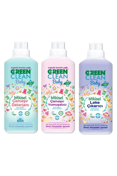 U Green Clean Baby Çamaşır Yumuşatıcısı, Deterjanı ve Leke Çıkarıcı 1 L ürün görseli