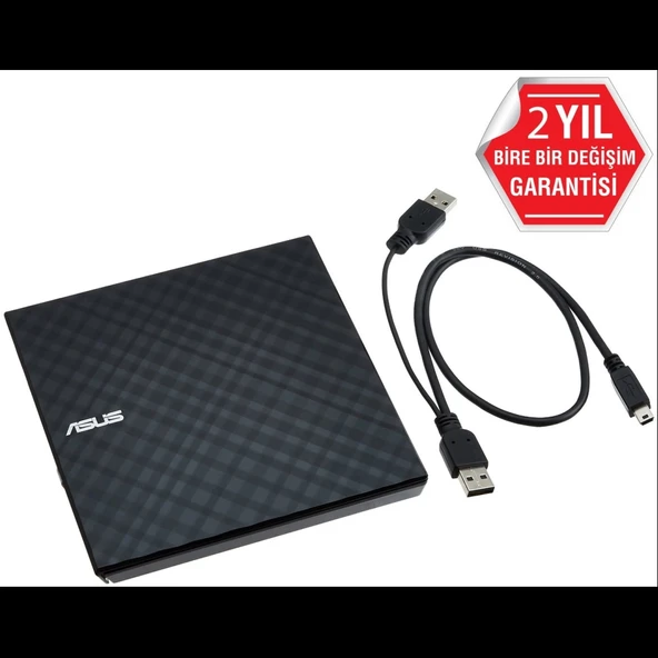 Asus Sdrw-08d2s-u Lite, Usb 2.0, External, Siyah, Slim, Optik Okuyucu/yazıcı ürün görseli 1