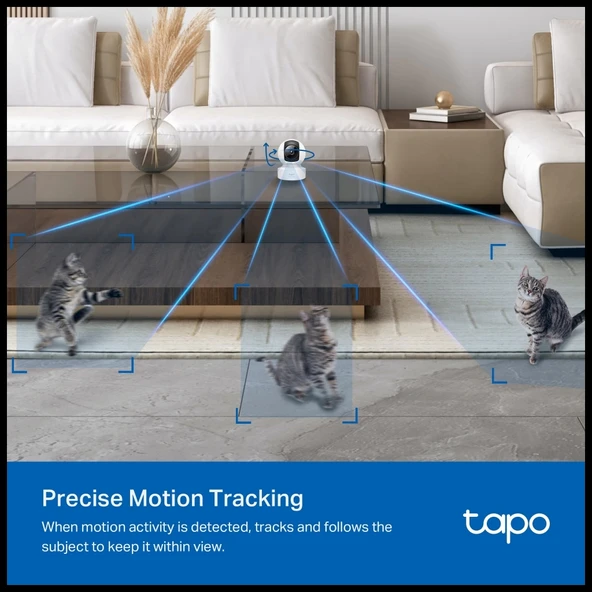 Tp-lınk Tapo C222, 4,0mpix, İç Ve Dış Mekan, Wifi-ethernet, 12mt. Gece Görüşü, 360 Dönüş, Dikey Ve Yatay Hareket, İki Yö - Resim 5