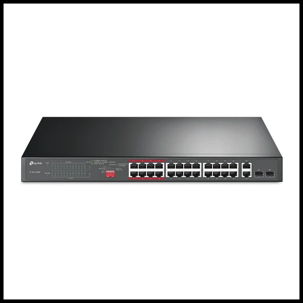 Tp-lınk Tl-sl1226p, 24 Port, Megabit, Poe 250w, 2 Port Combo Gigabit Sfp, Yönetilemez, Rackmount, Switch ürün görseli