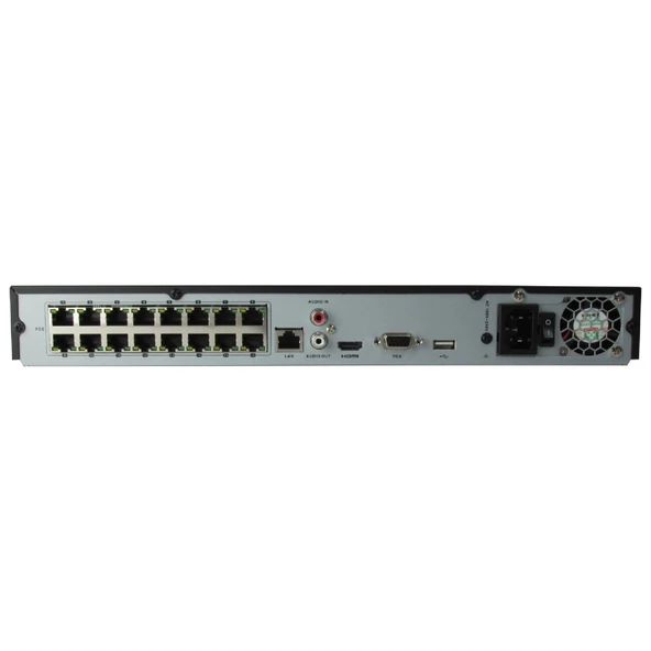 Hıkvısıon Ds-7616nı-Q2/16p, 16kanal Poe, 8mpix, H265+, 2 Hdd Desteği, 2160p Kayıt, 160mbps Bant Genişliği, Metal Kasa, N - Resim 2
