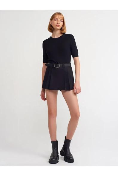 10426 DİLVİN KAZAK BİSİKLET YAKA ARKASI DÜĞMELİ KISA - Resim 7