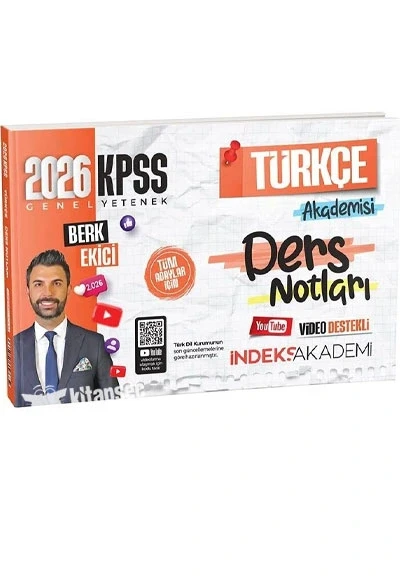 KPSS GY TÜRKÇE AKADEMİSİ DERS NOTLARI BERK EKİCİ İNDEKS AKDEMİ ürün görseli 1