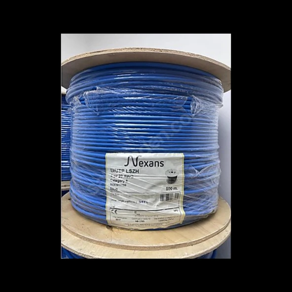 Nexans Nex1611tb5, Mavi, Cat6, 500m, 23awg (0,58mm), Utp, %100 Bakır, Lszh Halogen Free, Makara, Kablo - Resim 3