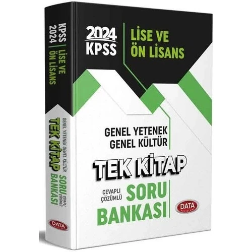 Data 2024 Kpss Lise Önlisans Gy Gk Tek Kitap Çözümlü Soru Bankası ürün görseli 1