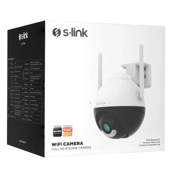 S-lınk Sl-ptz04, Akıllı Güvenlik Kamerası, Wifi, 4mpix, 3.6mm Lens, 25m. Gece Görüşü, Hareket Algılama, İki Yönlü Ses, M - Resim 5
