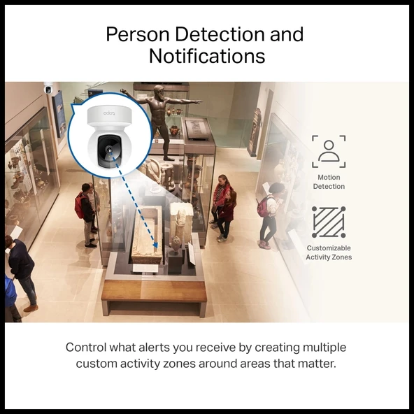 Tp-lınk Tapo C212, 3,0mpix, İç Ve Dış Mekan,  Wifi-ethernet, 9mt. Gece Görüşü, 360 Dönüş, Dikey Ve Yatay Hareket, İki Yö - Resim 4