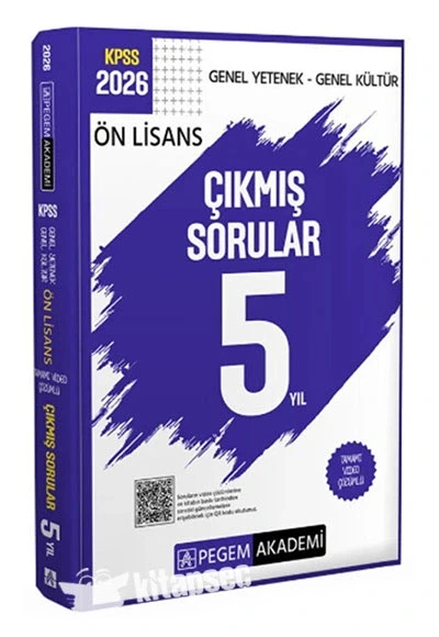 PEGEM 2026 KPSS GY GK ÖNLİSANS SON 5 YIL ÇIKMIŞ SORULAR ürün görseli 1