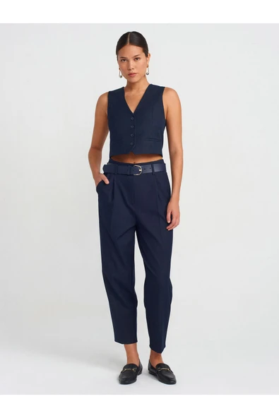 60565 DİLVİN DÜĞMELİ YELEK - Resim 5