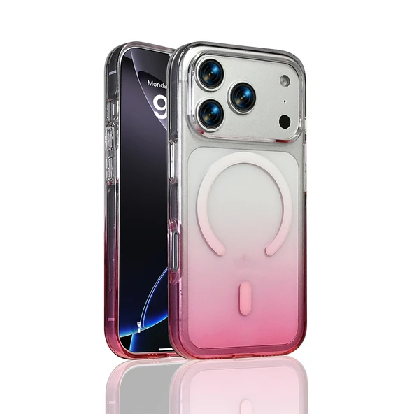 iPhone 17 Pro Max Kılıf M-Safe Şarj Özellikli Septik Silikon Kılıf - Resim 5