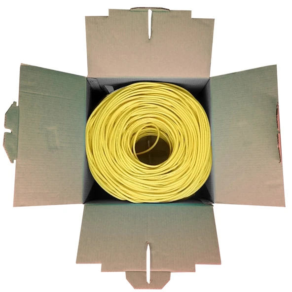 Powergate Cat6-box-yl, 23awg, 0,57mm, Utp, Cat6 Kablo, 305m, Sarı - Resim 3