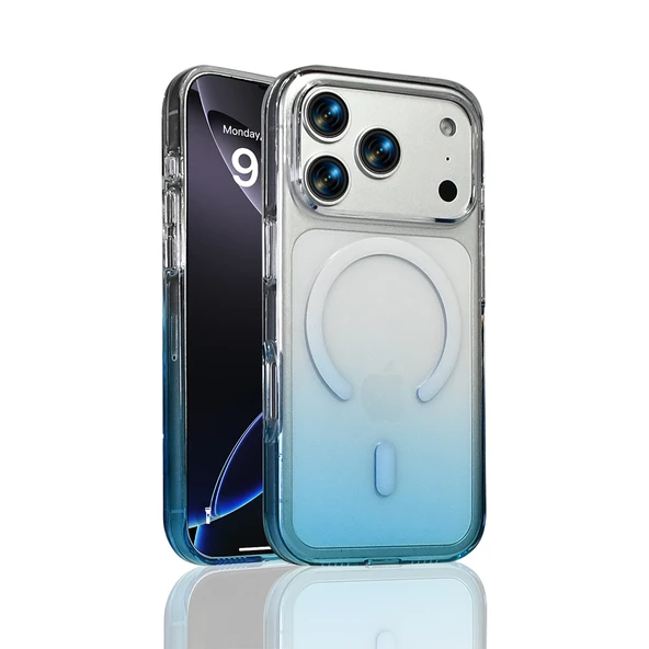 iPhone 17 Pro Max Kılıf M-Safe Şarj Özellikli Septik Silikon Kılıf - Resim 4