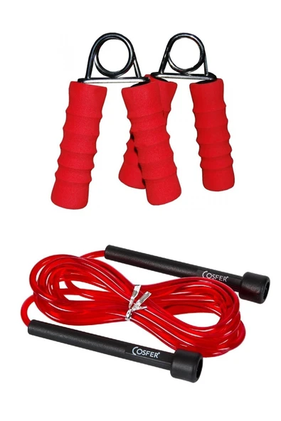 Uzunluğu Ayarlanabilir Kondisyon Fitness Atlama Ipi El,bilek,parmak,kol Güçlendirme El Yayı 2li Set ürün görseli