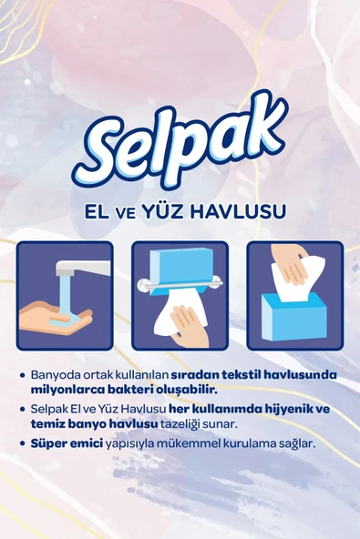 Selpak El Ve Yüz Havlusu 10'lu 800 Yaprak - Resim 5